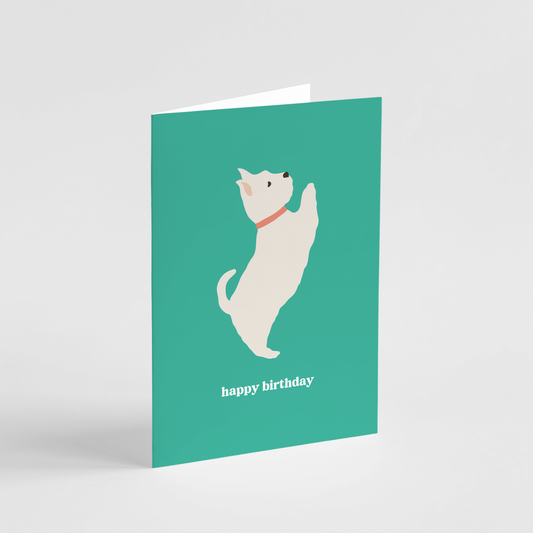 Terrier Birthday Card - Colourful Dog Happy Birthday Card