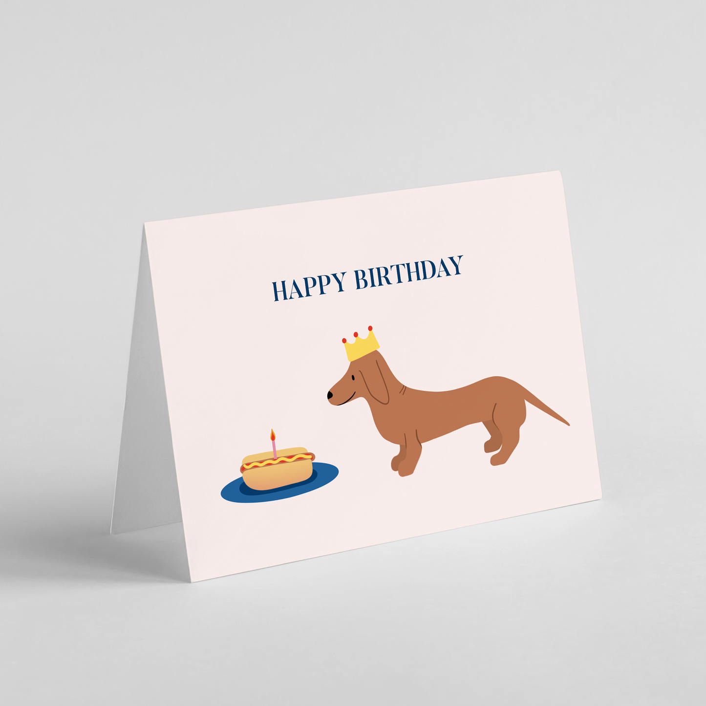 Sausage Dog Happy Birthday Card - Dog Themed Birthday Card