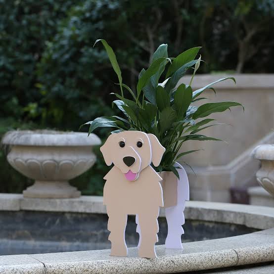 Golden Retriever Dog Planter