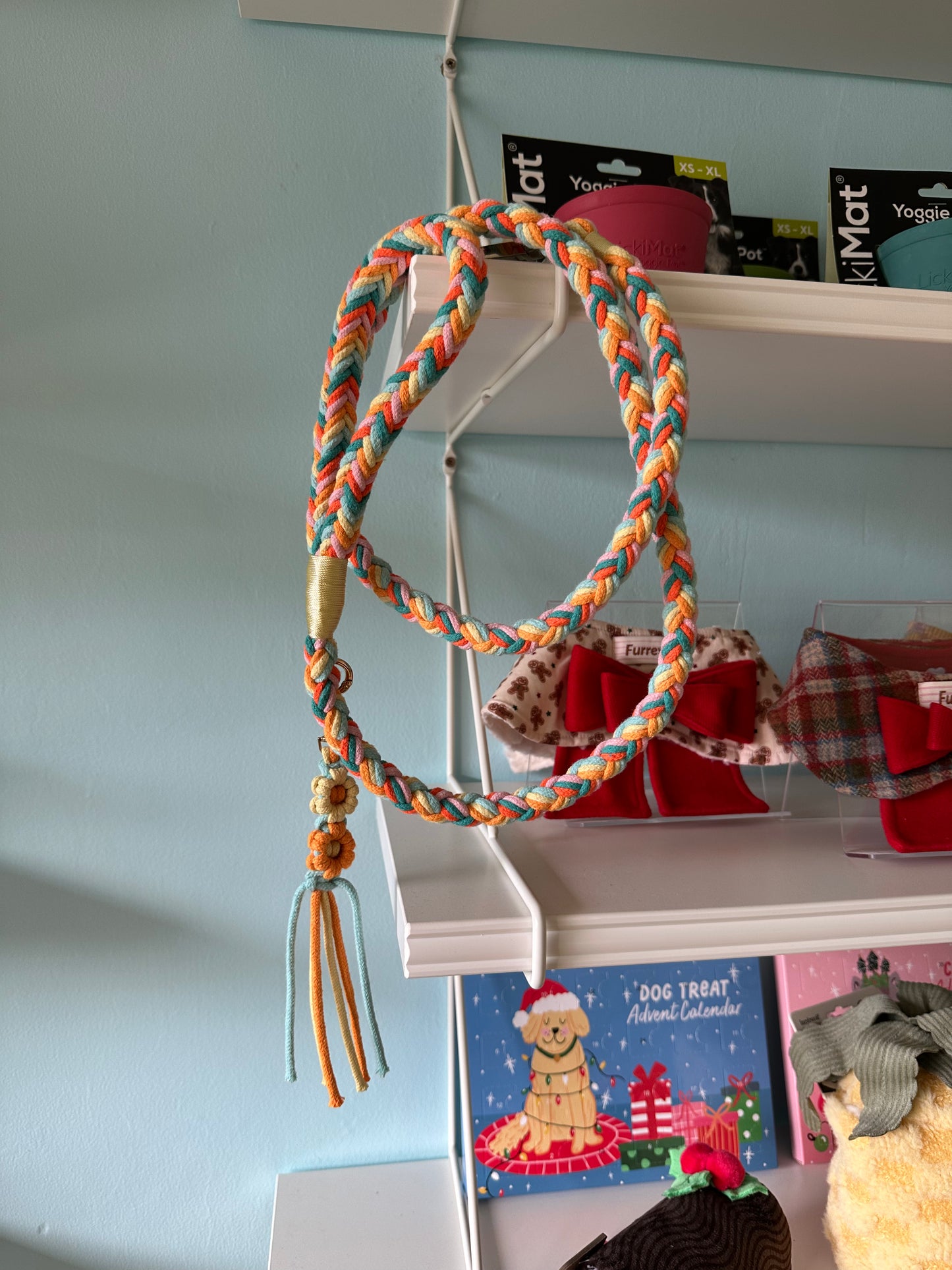 Braided Dog Leash (Orange& yellow)
