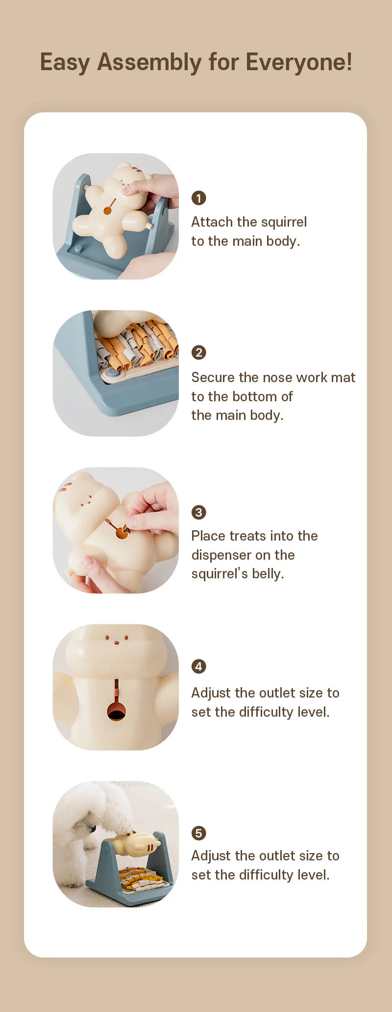 Biteme Spin& Snack Chipmunk Toy