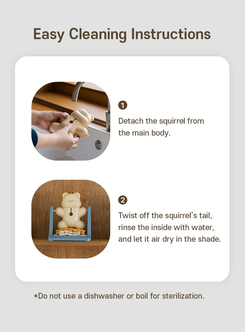 Biteme Spin& Snack Chipmunk Toy