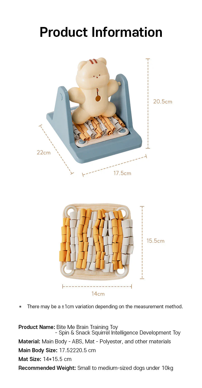 Biteme Spin& Snack Chipmunk Toy