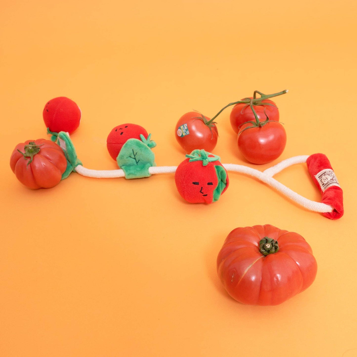 The Furryfolks CHERRY TOMATO Nose Work & Tug Toy