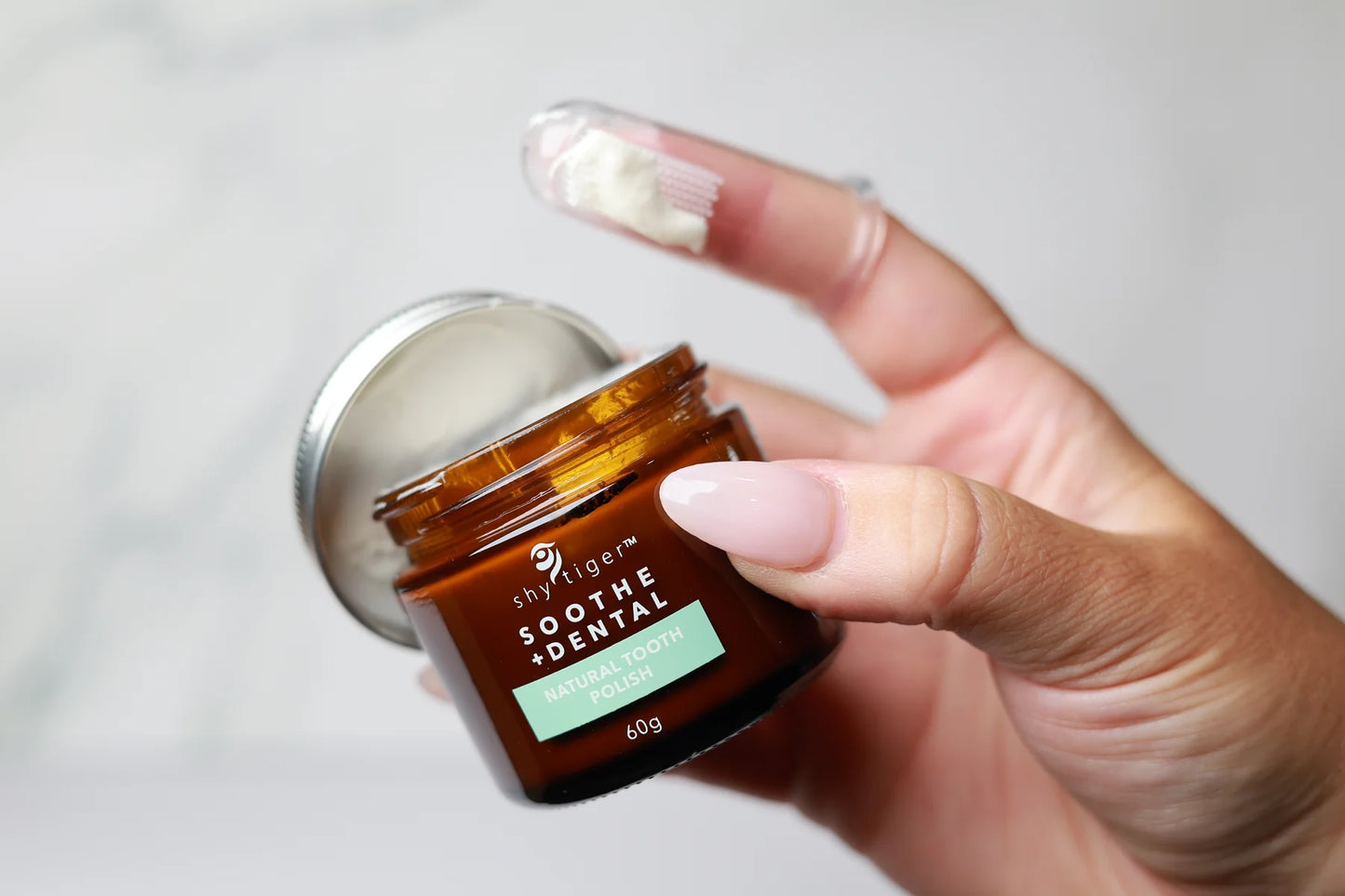 Shy Tiger Natural Toothpaste+ Finger brush Duo