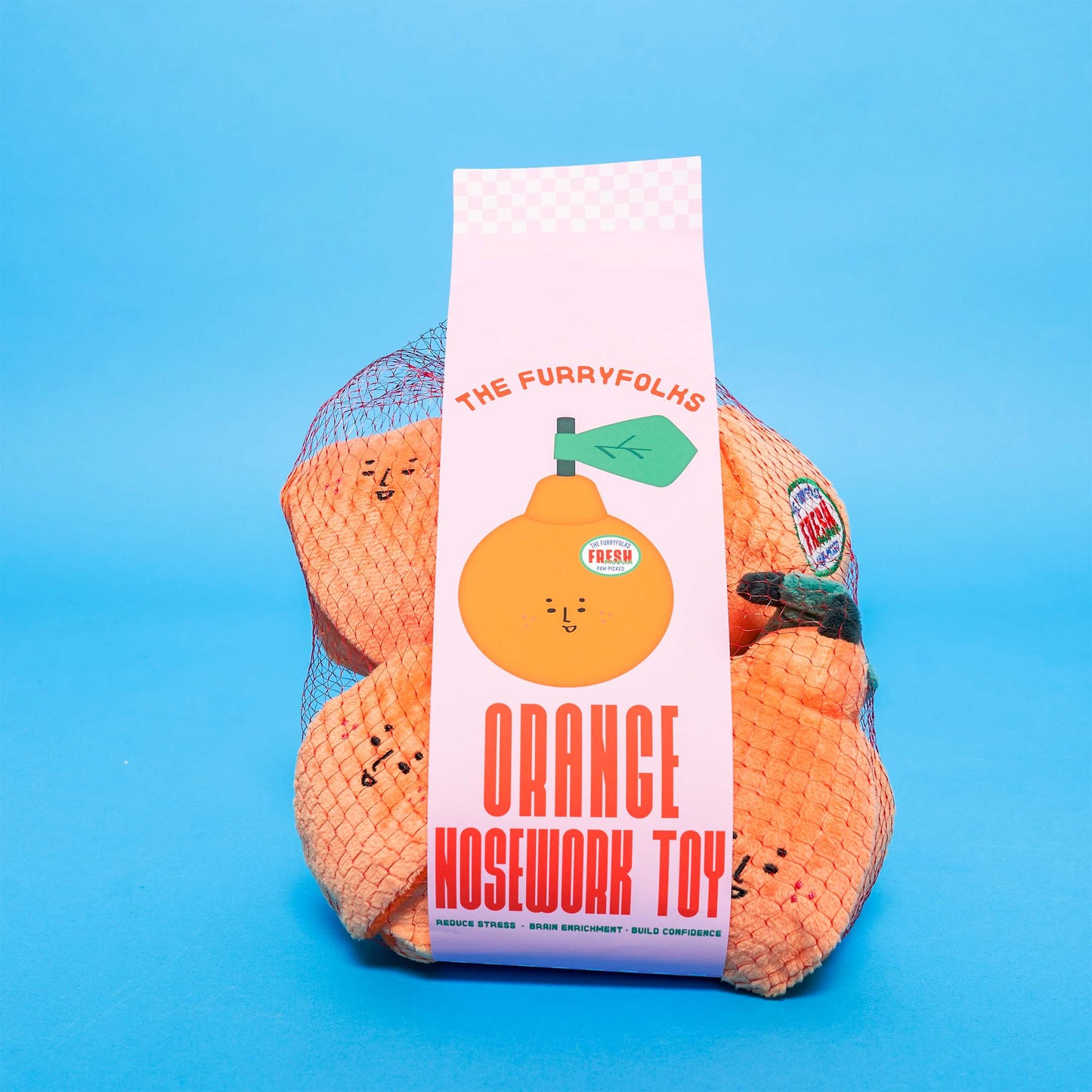The Furryfolks ORANGE Nosework Toy