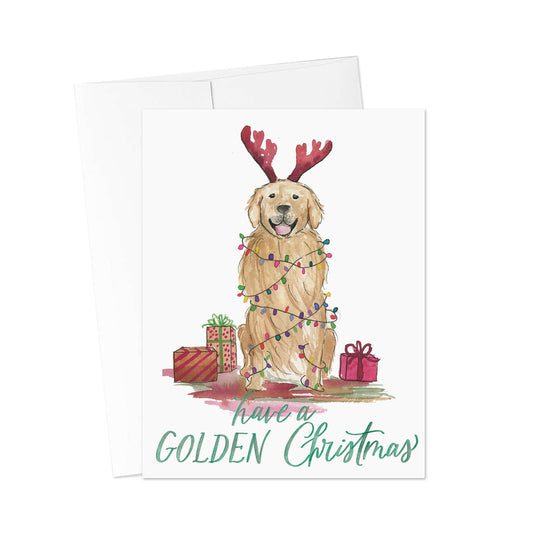 Golden Christmas - Holiday Dogs  Greeting Card
