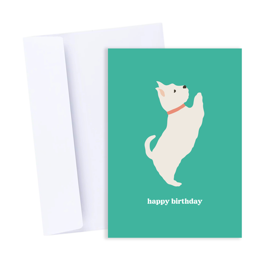 Terrier Birthday Card - Colourful Dog Happy Birthday Card