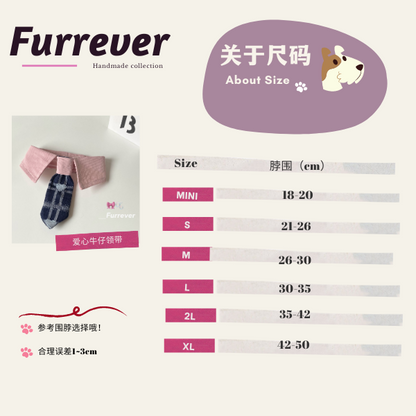 Furrever Denim Tie