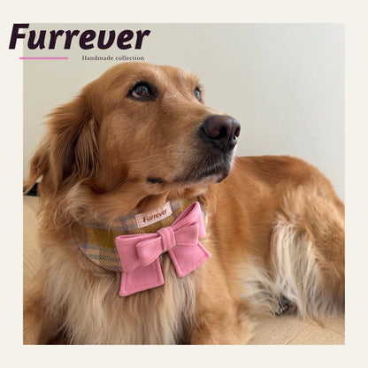 Furrever Gingham Pink Bow Cape
