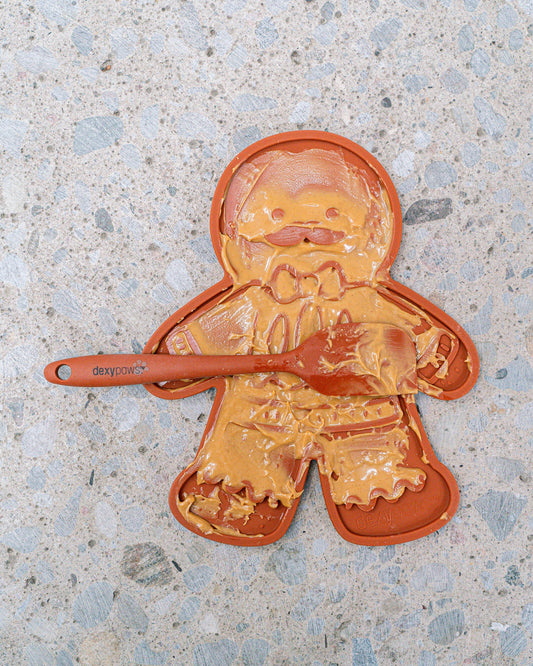 Gingerbread man lick mat+ spatula set